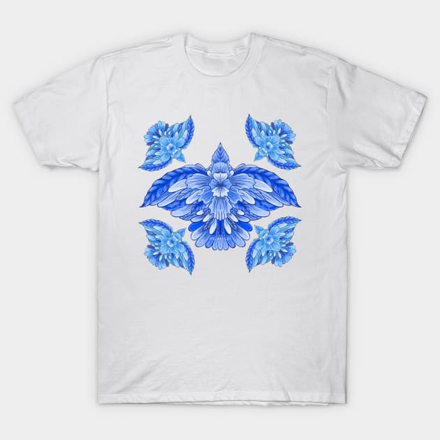 Flower bird T-Shirt by valentyna mohylei